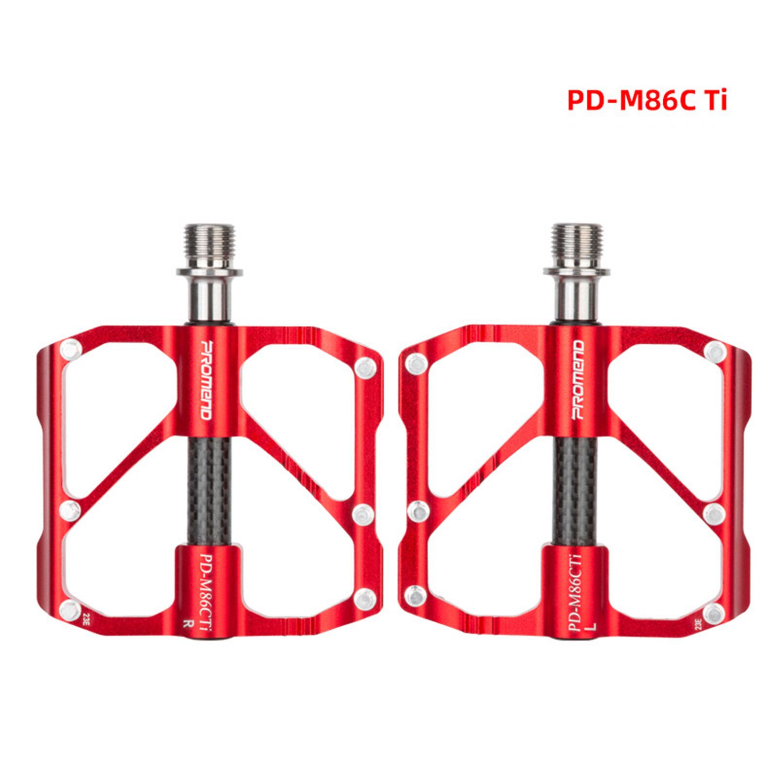 PROMEND Ultralight Carbon Titanium Bicycle Pedal MTB Road Bike Pedal 3 Bearings