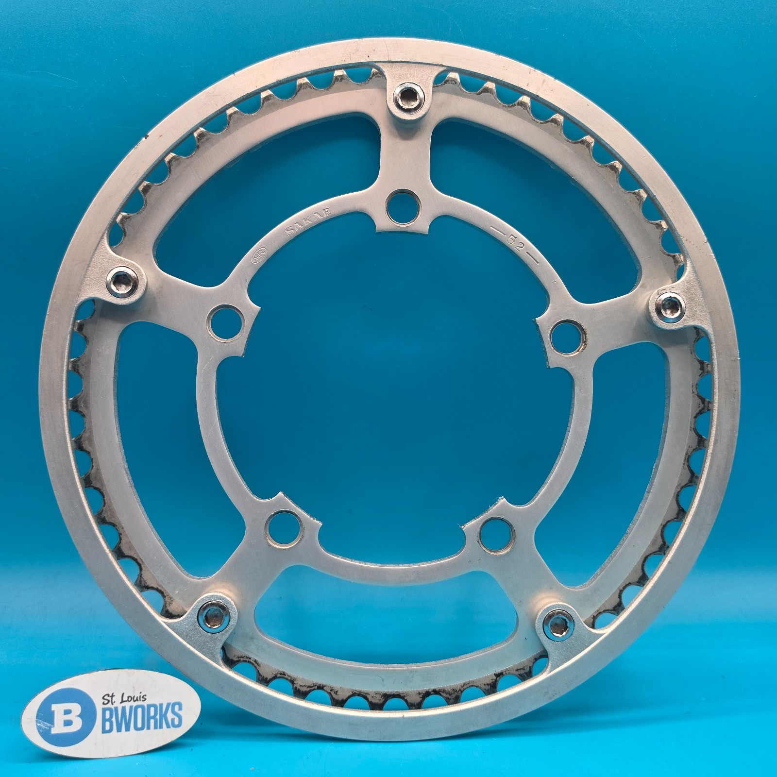Vintage SR Sakae Chainring Guard 52 Tooth Chainring 118 BCD Road Bike 80s g13