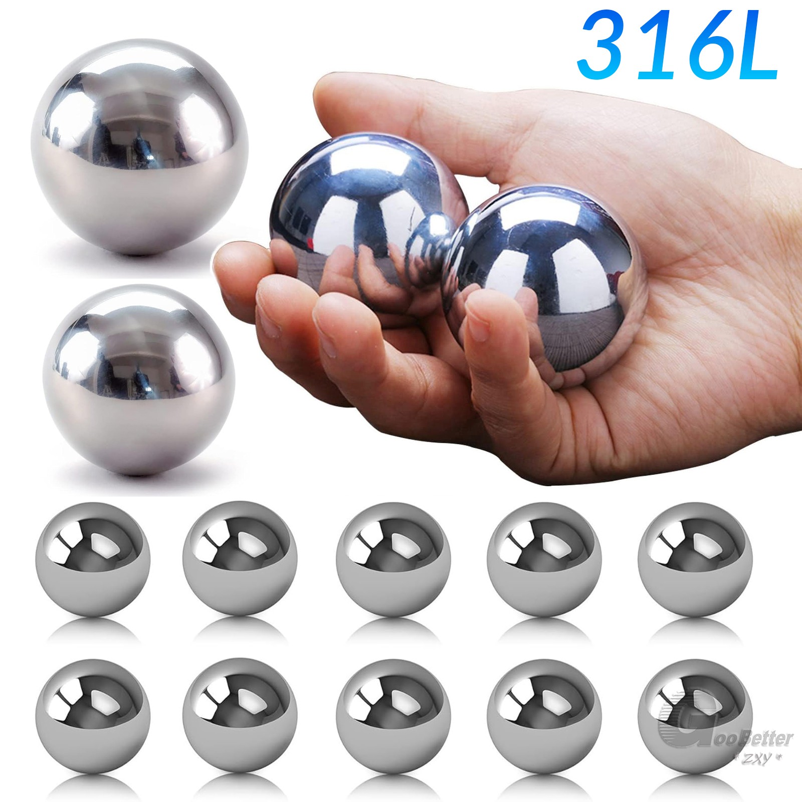 1mm/1.5mm/2.38mm/2.5mm/2.778mm to 100mm AISI 316 Stainless Steel Ball Bearings