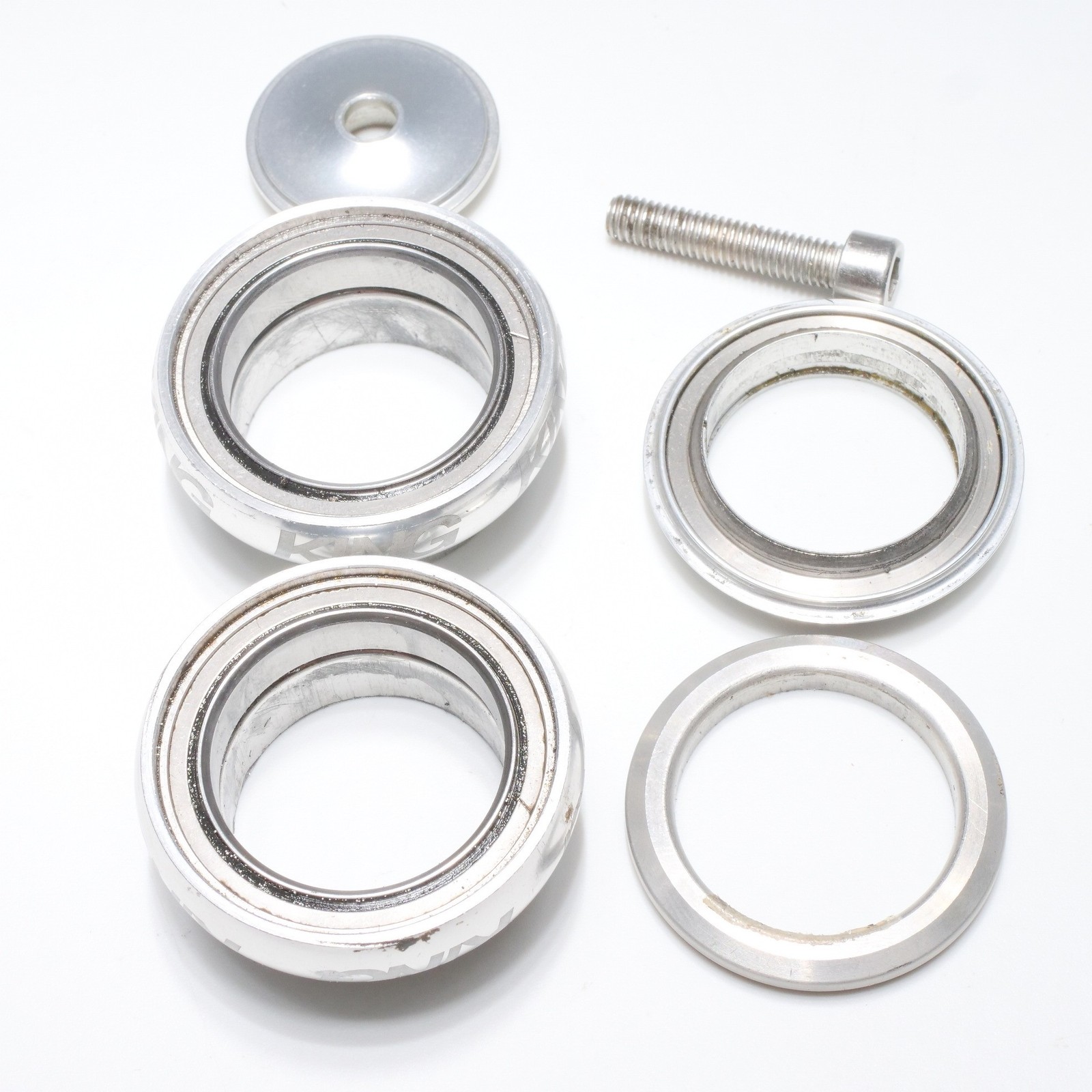 Chris King Headset 1-1/8″ No Threadset External Cup Silver Threadless Low Hours