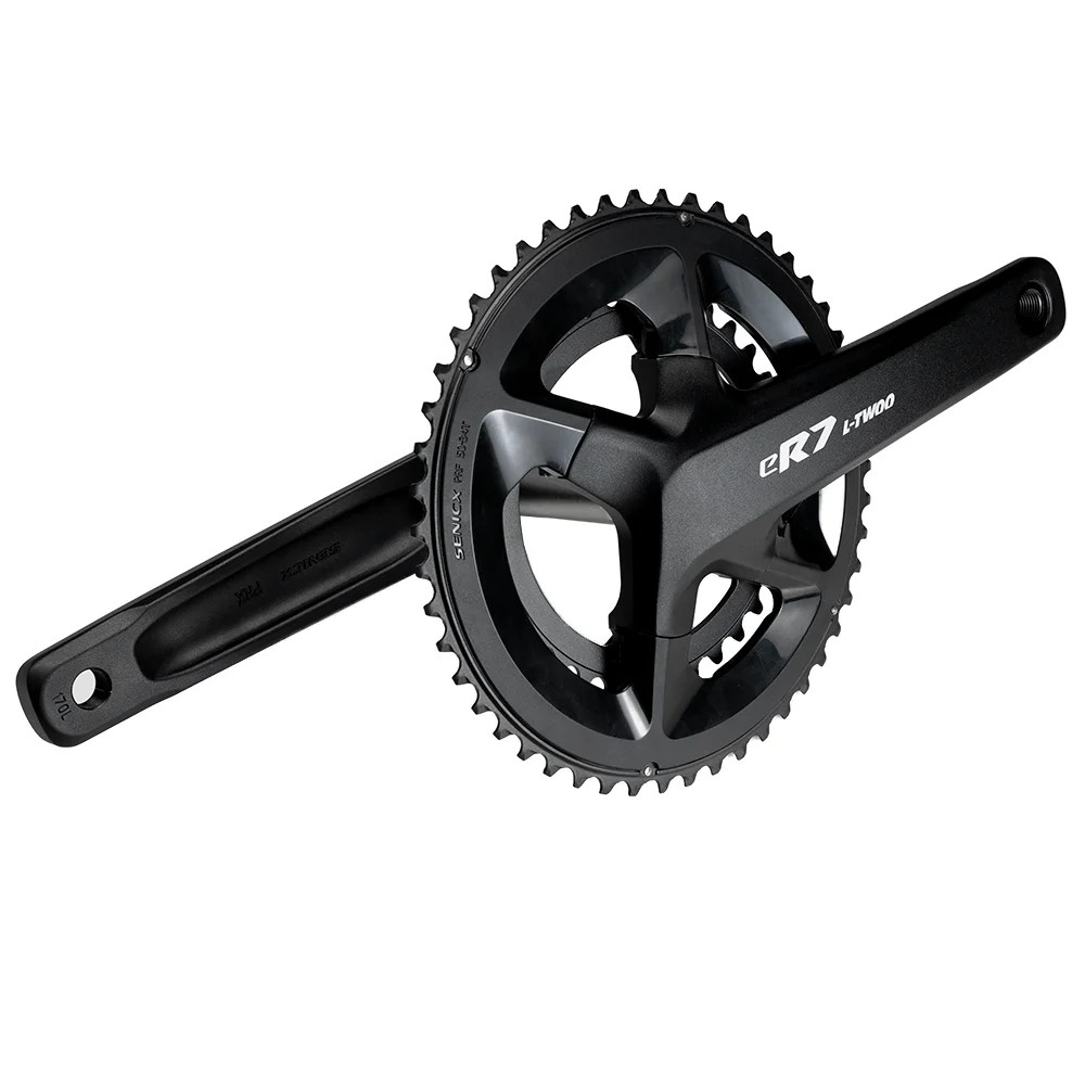 L-TWOO eR7 Road Bike Crankset 50-34T 165/170mm 24mm Axle 11/12 Speed Black