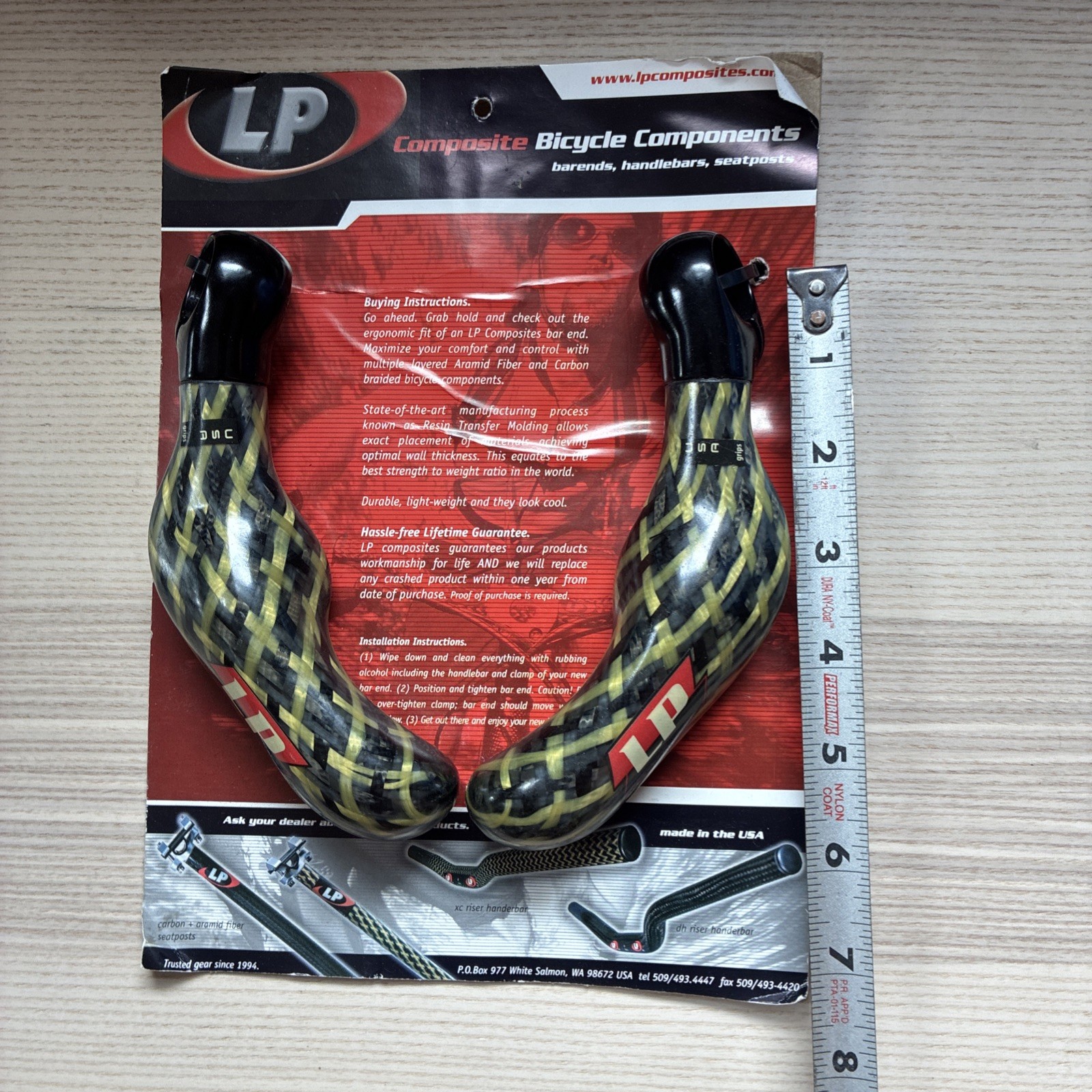LP Carbon Bar Ends New Made In The USA Vintage Mtn Mtb