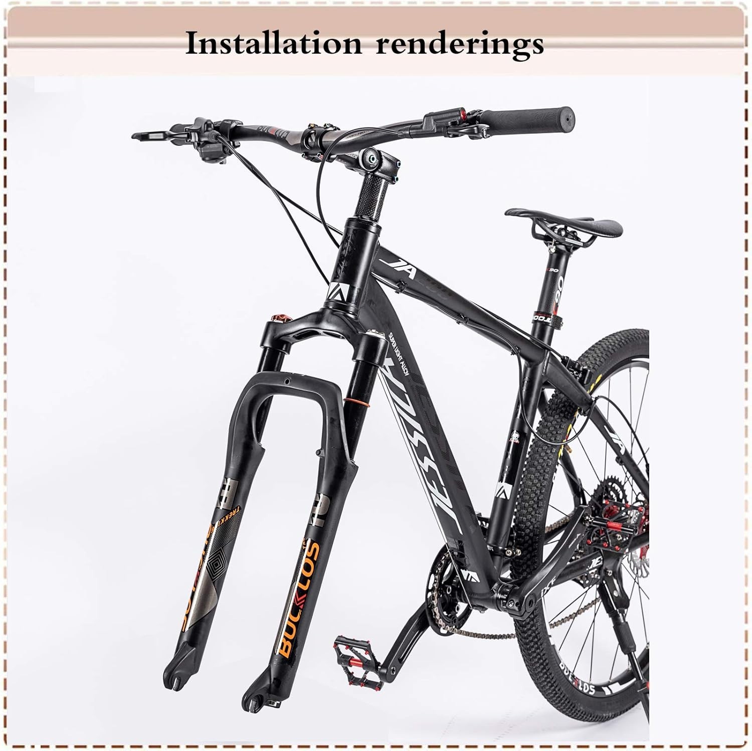 26 x 4.0 inch Fat Bike Tire Air Suspension Fork 120mm Travel, Spacing…