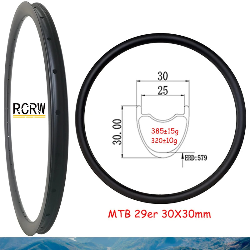 29er MTB XC AM Bicycle 30/34/36/40X30mm Carbon Rim 30/34/36/40mm Wide UD Ring