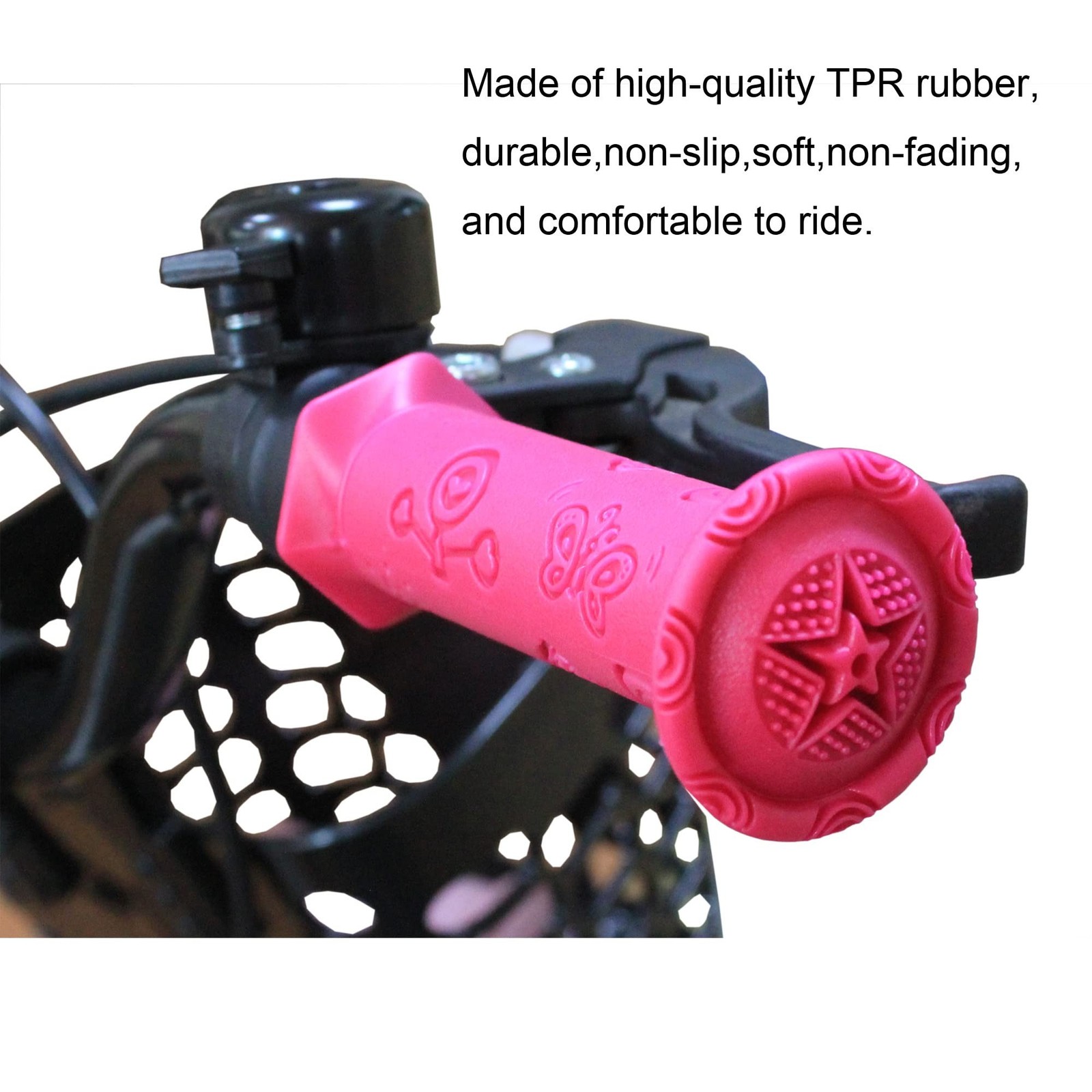 Kids Bike Grips 4PCS – Eco-Friendly TPE Handlebar Grips for Children’s Bikes/…
