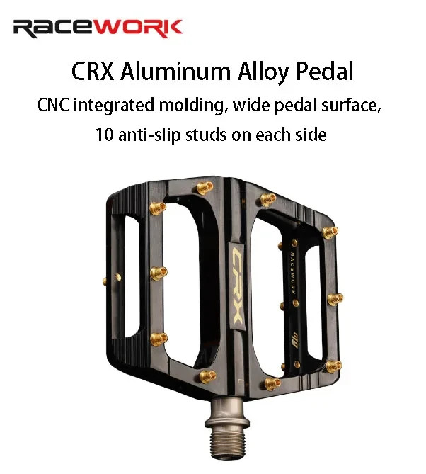 RACEWORK Aluminum Alloy Flat Bike Pedals Sealed Bearings Wide Platform MTB BMX
