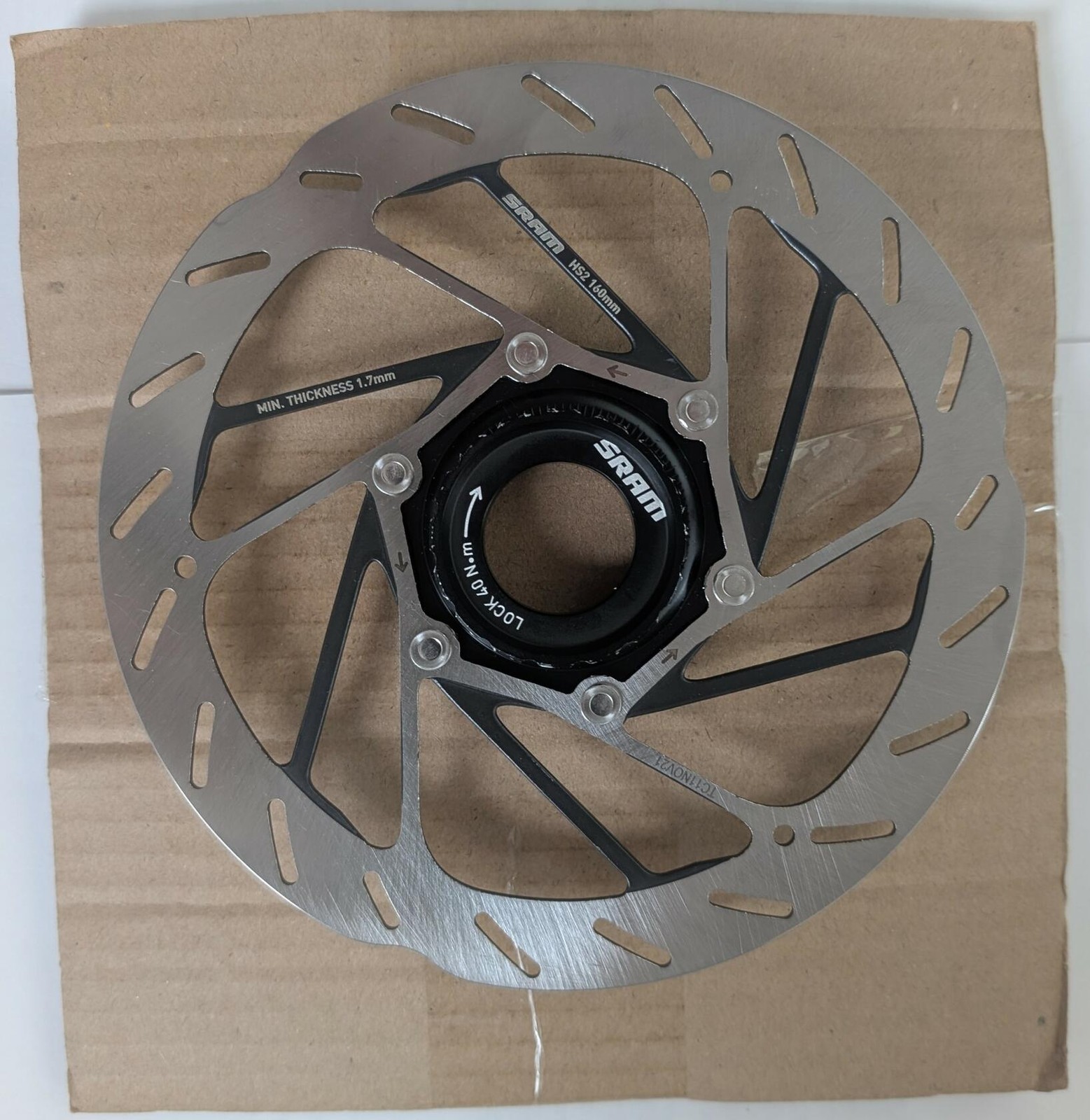 No Packaging/Cosmetic Damage: SRAM HS2 Disc Rotor 160mm Centerlock w/ Lockring