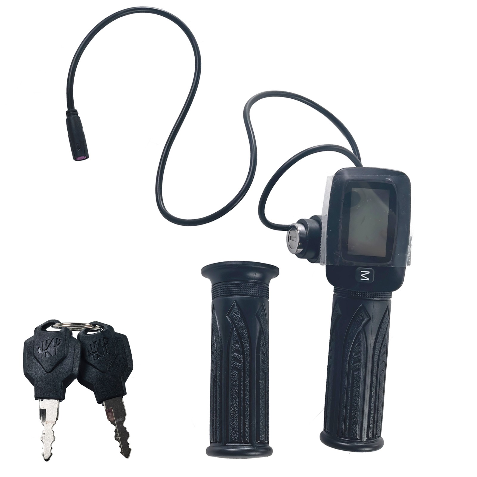 Complete Quick Twist Throttle Grip Kit with 48V LCD Screen for Tuttio Soleil 01
