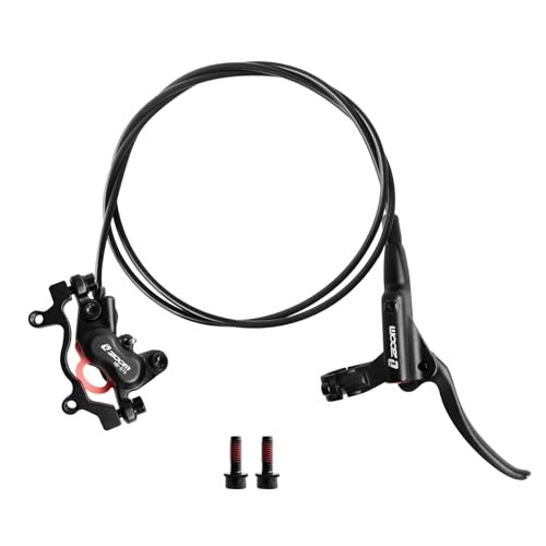Z00M HB876 4-Pistons Hydraulic Disc Brake Set, MTB Hydraulic Rear Brake-Black