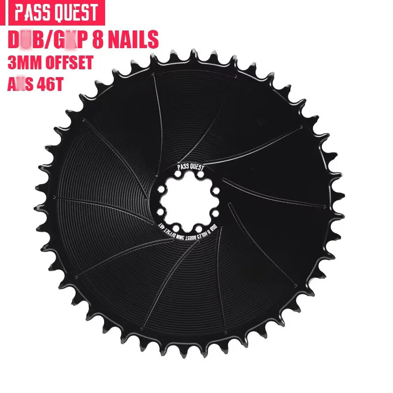 3mm Offest 8-Bolt Chainring Narrow Wide Direct Mount Closed Disc 38-54T Sprocket