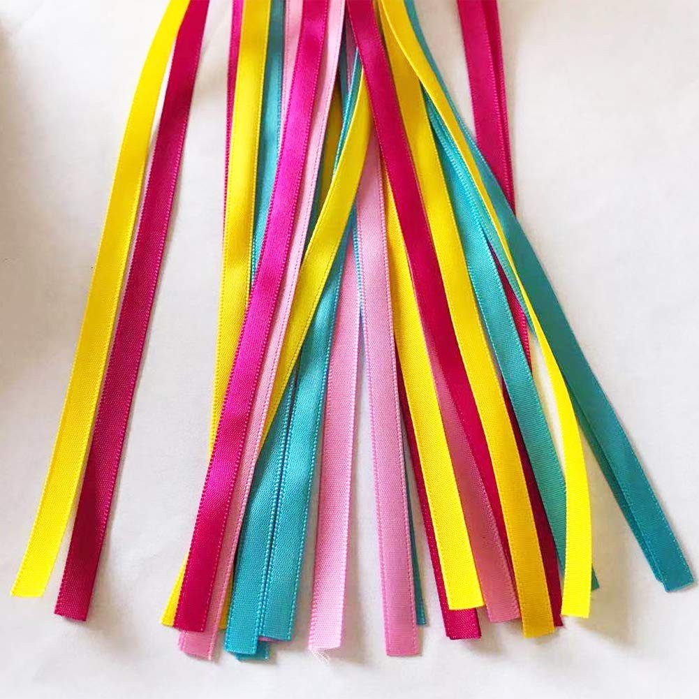 BlingKingdom 1Pair Rainbow Bike Streamers for Girls Boys, 2pcs 10″ Colorful…