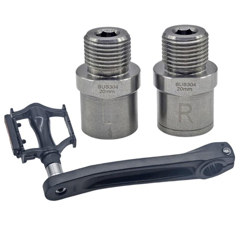 1Pair Bike Pedals Extenders Bicycles Pedals Extension Bolts Spacers 20mm/ 0.79in