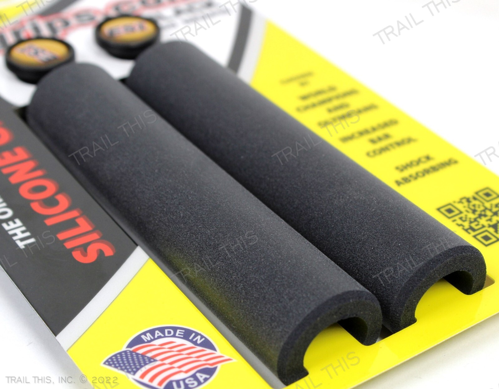 ESI Racer’s Edge 100% Silicone Thin MTB Bike Grips Racers 30mm x 130mm – Black