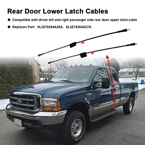 Rear Left Right Side Door Lower Latch Cables for 1997-2003 F150 2004 F150