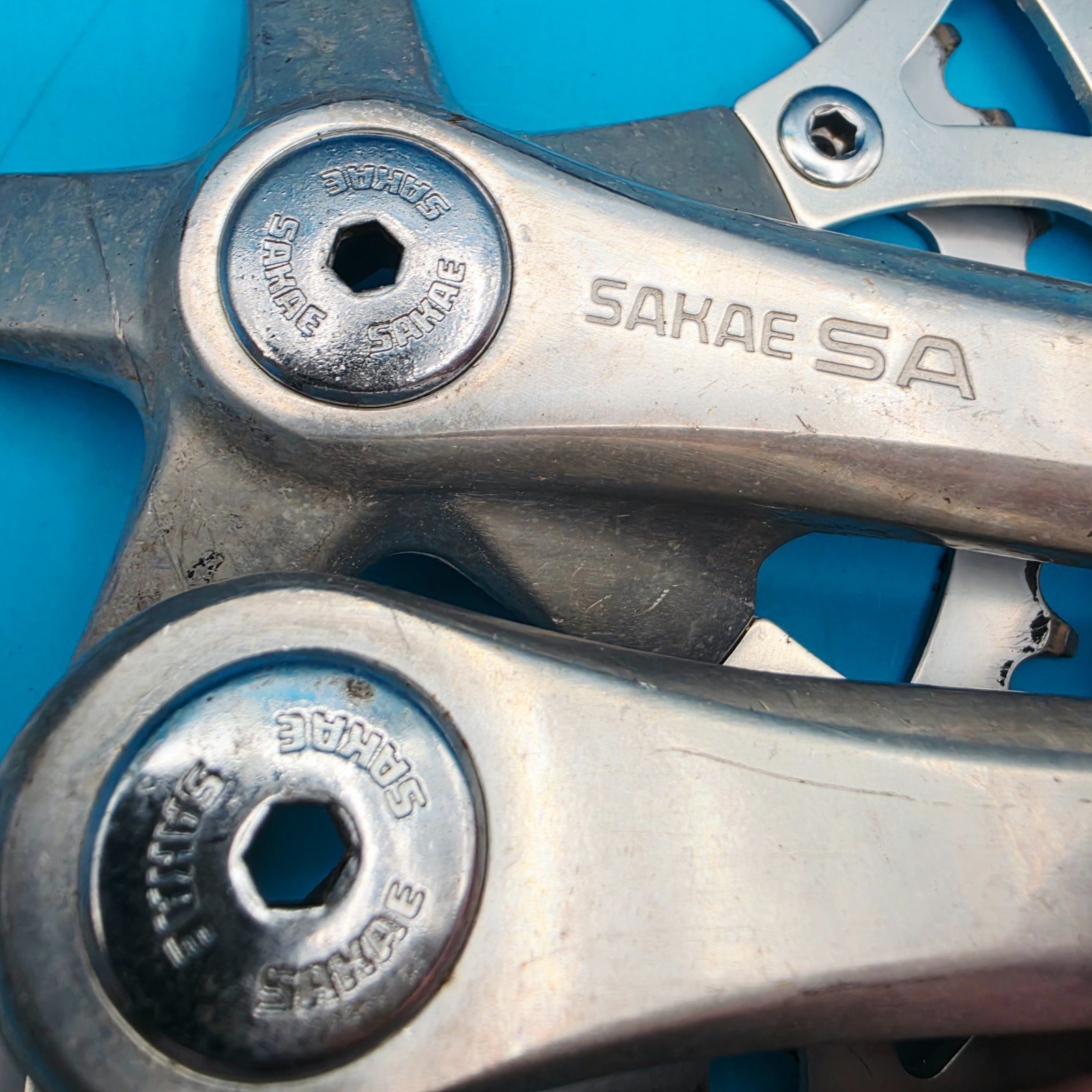 Vintage SR Sakae SA Square Taper Crankset 170mm 110 BCD 52/40 Toothf29