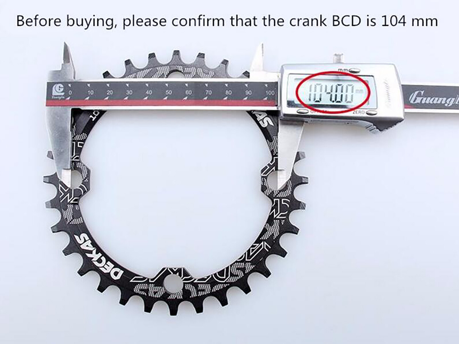 DECKAS 104BCD Narrow Wide 1X Chainring 32-52T Round/Oval CNC Black for 7-12S MTB