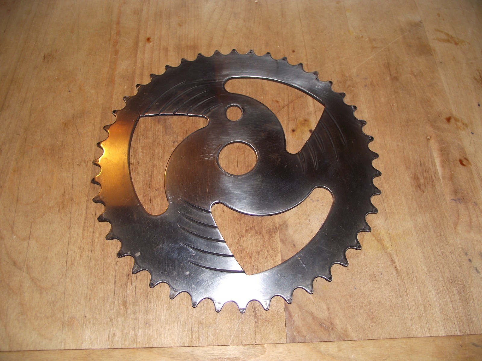 BMX bike 44T Chainring Sprocket silver chrome steel