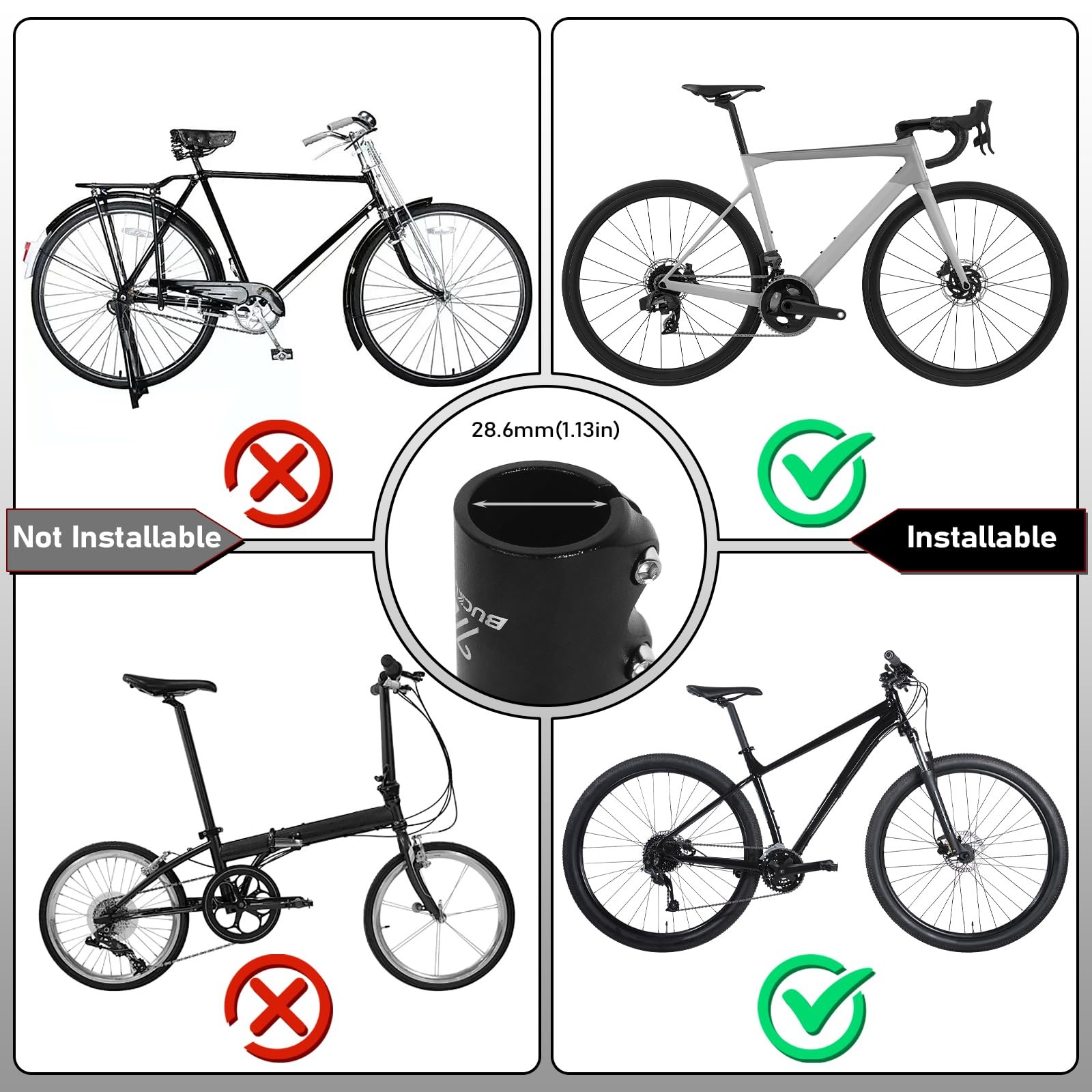 Bike Stem Riser Extender MTB Adjustable Handlebar Components Cycling Parts