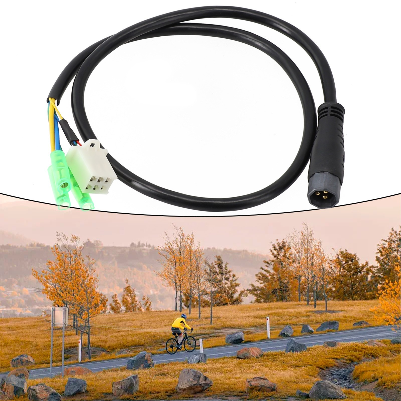 9Pin Motor Cable 60CM Adapter Cable/Male EBike Electric Bicycle Large Waterproof