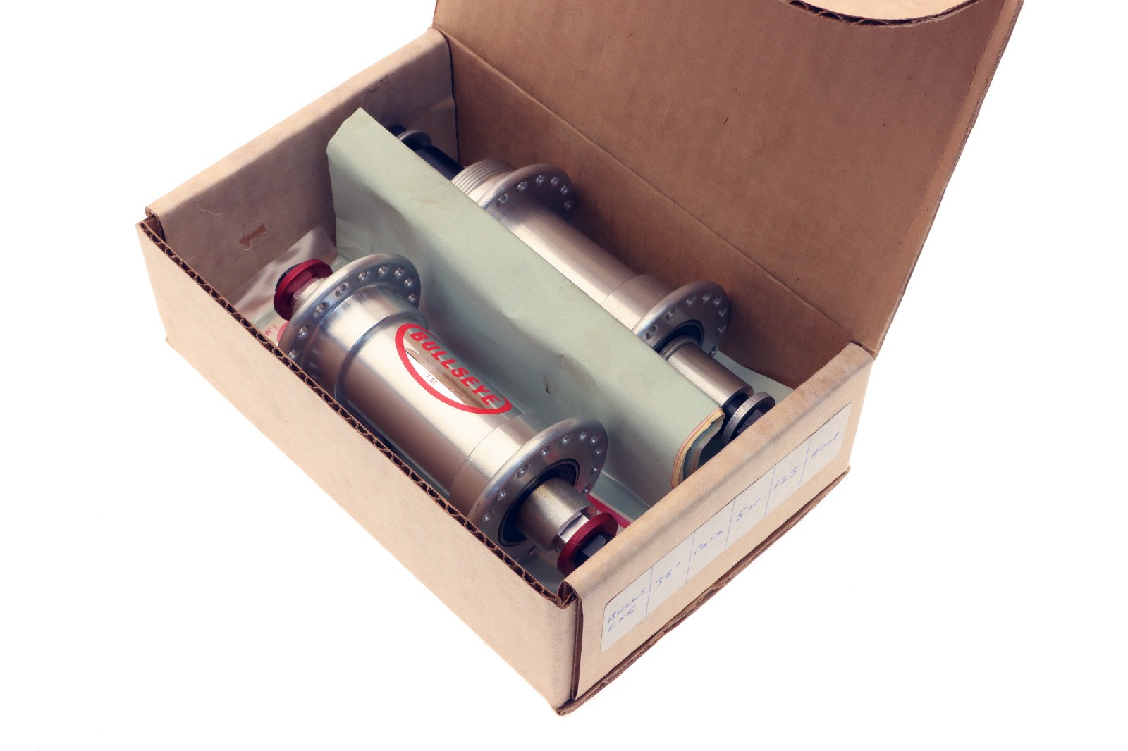 Bullseye Hubset 36h Bolt-On 123mm Spacing Road BMX MTB Silver 1st Gen NOS NIB!