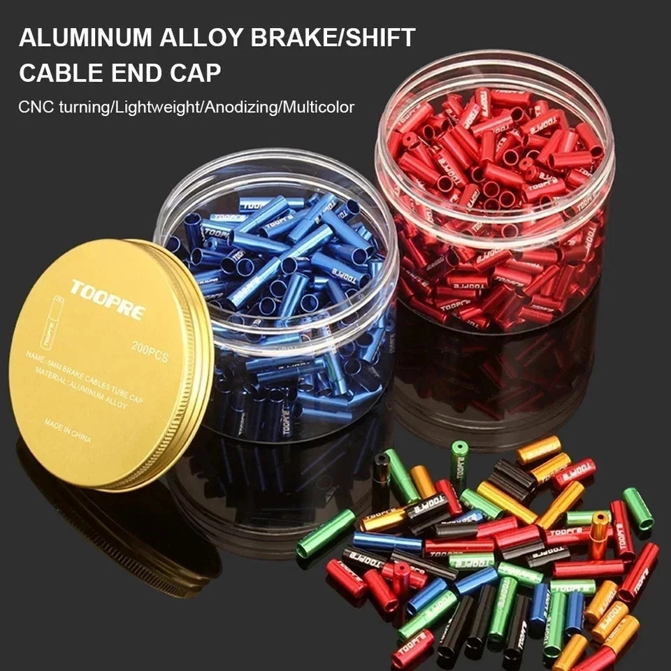 10pcs Aluminum Bicycle Cable Housing End Caps 4mm 5mm MTB Road Bike Brake Shifte