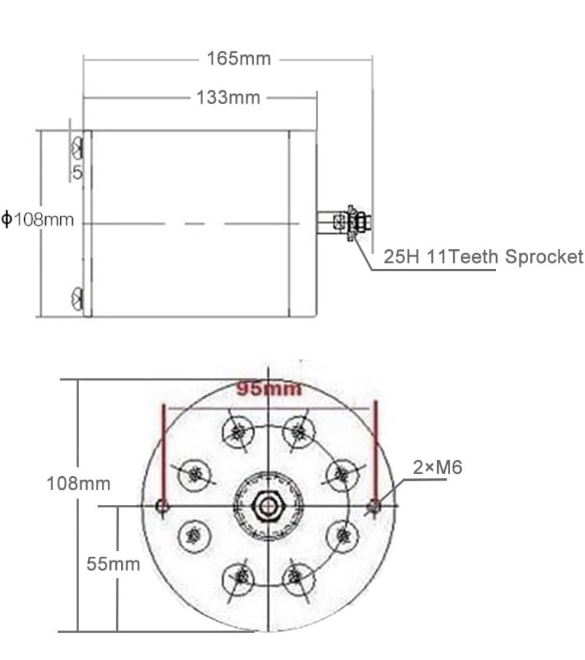 MY1020 36V 500W Electric Motor Kit Controller Chain Throttle Grip Brand New