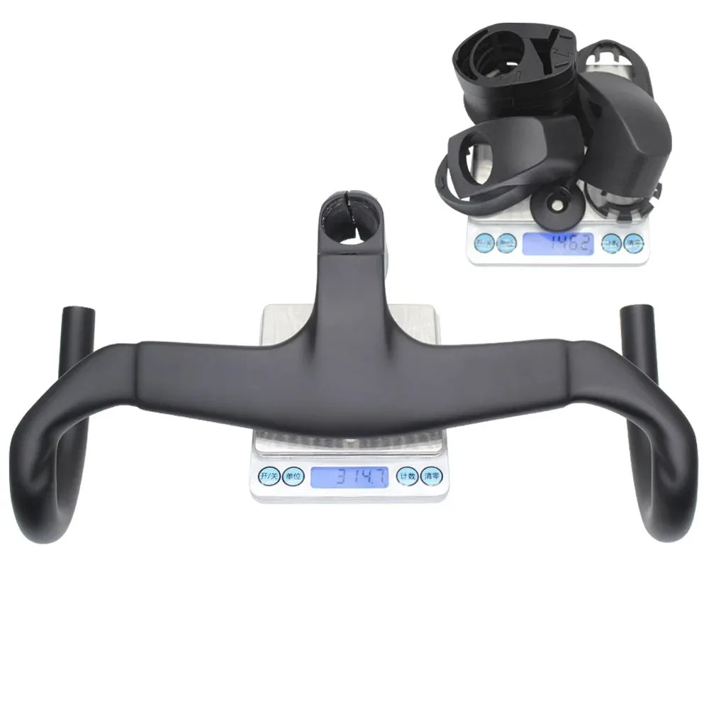 Road Bike Full Carbon Integrated Handlebar with Spacers Cycling Drop Handlebar