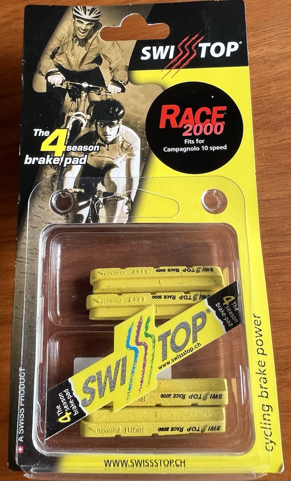 SwissStop Race 2000 (Pro) Yellow Brake Pads – Campagnolo 10 Speed/Zero Gravity