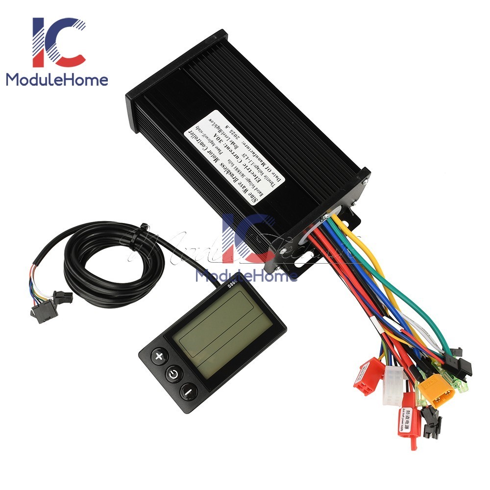 36V48V64V 30A Sine Wave Brushless Motor Controller 750-1500W Driver S866 LCD