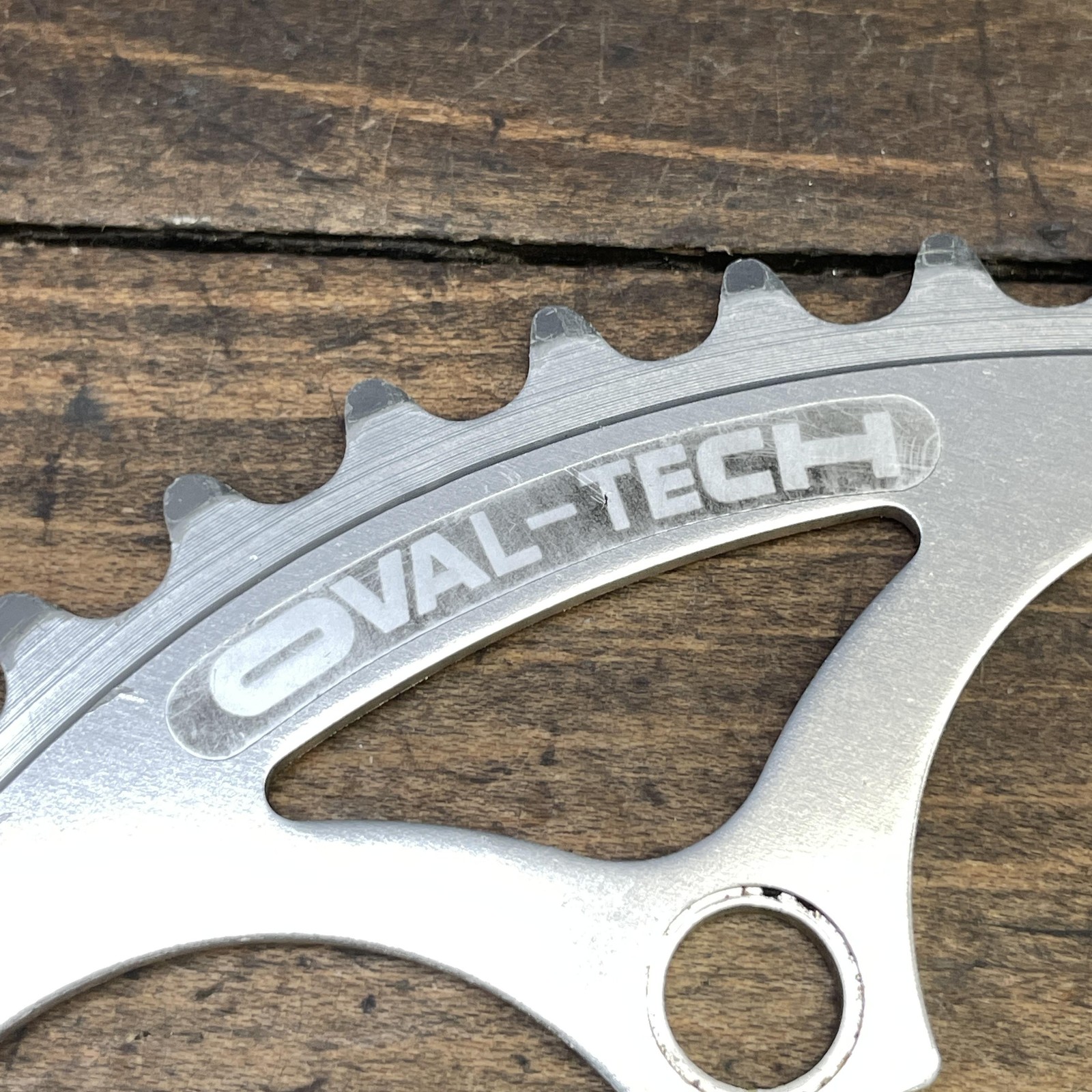 Vintage Sakae Oval-Tech 52T Chainring 130 BCD 5-Arm Silver Road 52 Tooth Oval