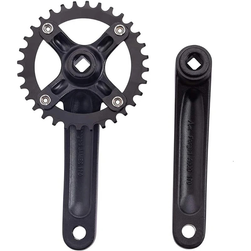 170mm 104BCD MTB Square Hole Crankset 32T 34T 36T 38T 40T 42T Single Chainring