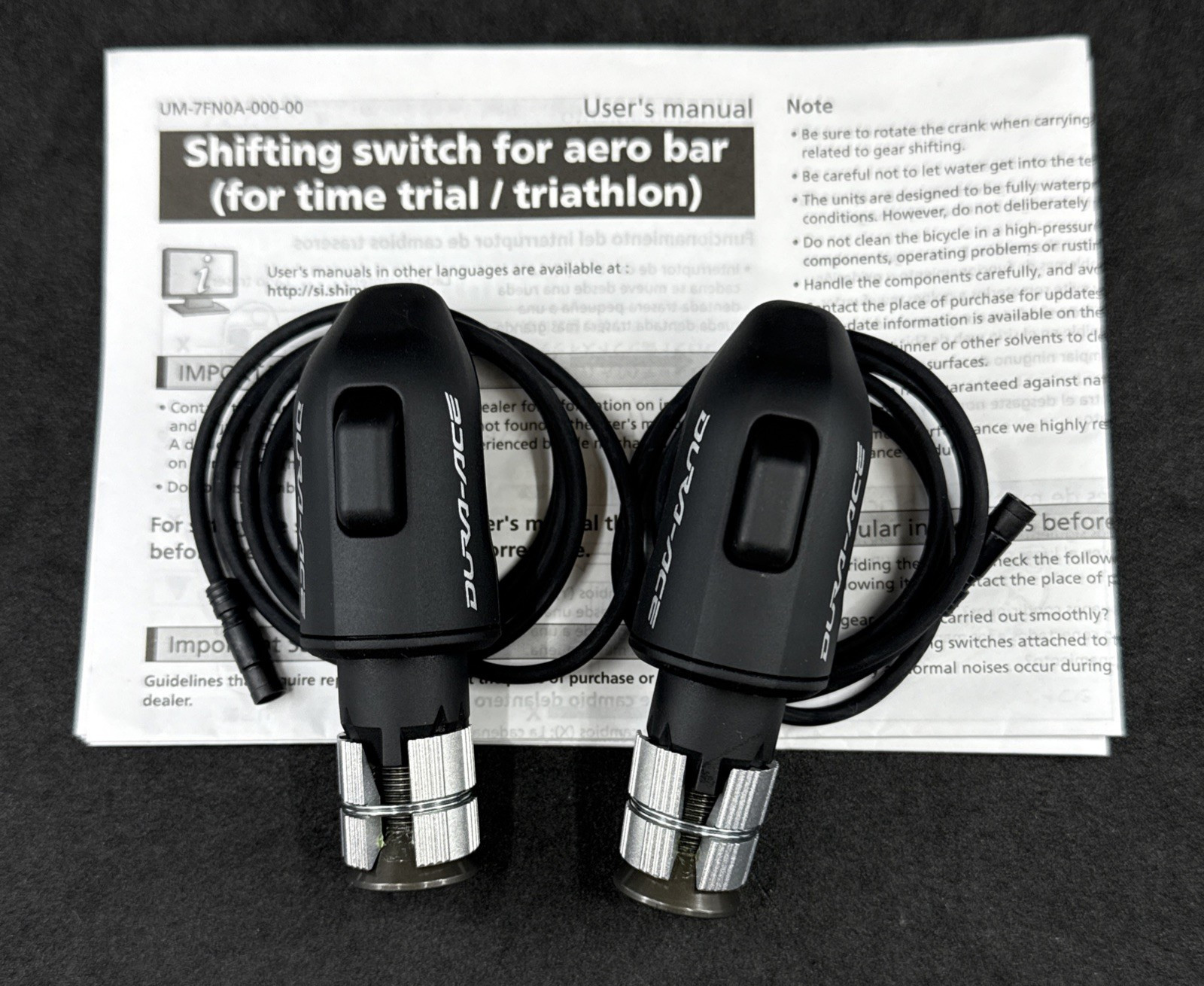 Shimano DURA-ACE SW-9071 Bar-End Di2 Electronic Single Button TT Shifter Set