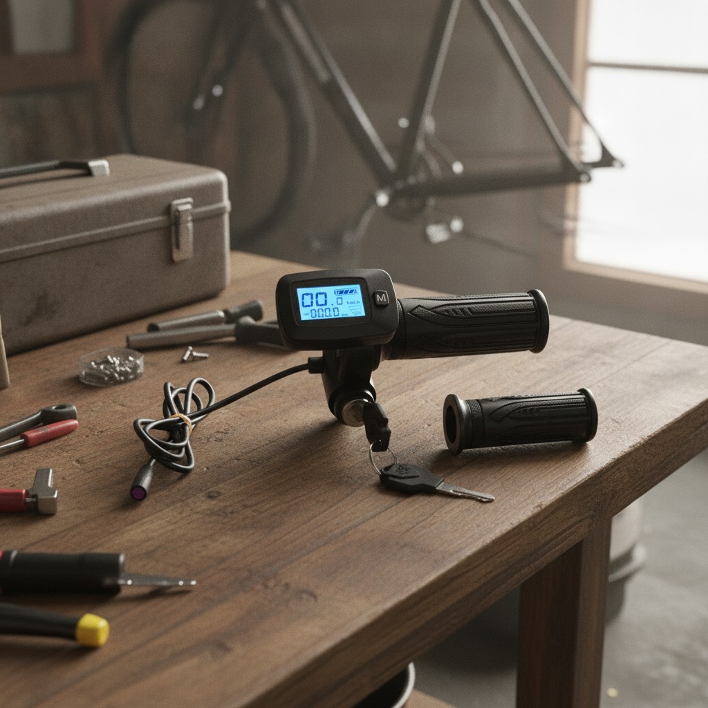 48V Ebike Throttle with LCD and Key Lock for Tutti Soleil Electric Bikes