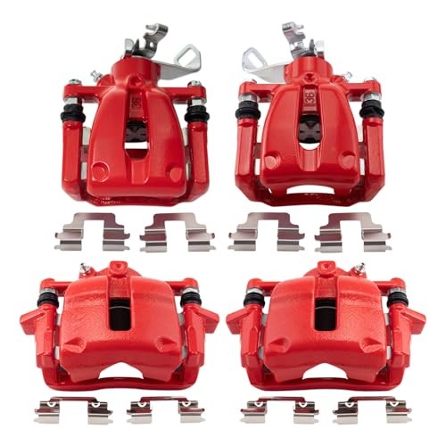 Performance Front and Rear Brake Caliper Set Caliper Brackets Hardware