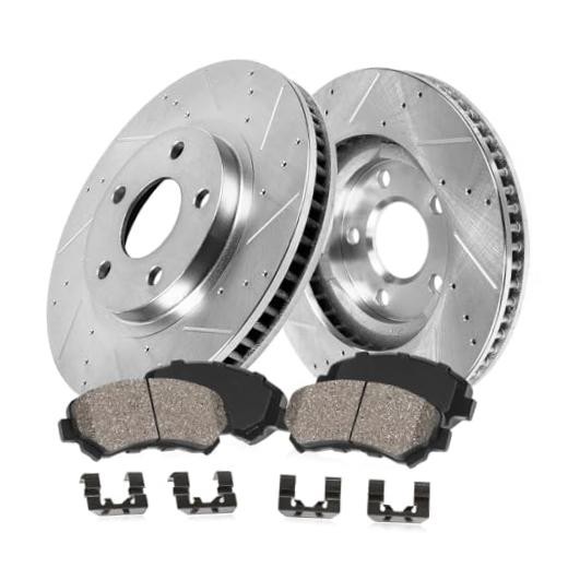 Rear Brake Kit For Kia Rondo 2007-10 – Drilled & Slotted Disc Rotors with