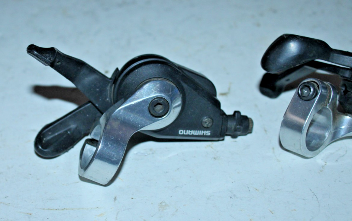 Shimano Trigger Shifter Set SL-MC38 Black 3×8 Speed 22.2mm MTB Hybrid Commuter ~