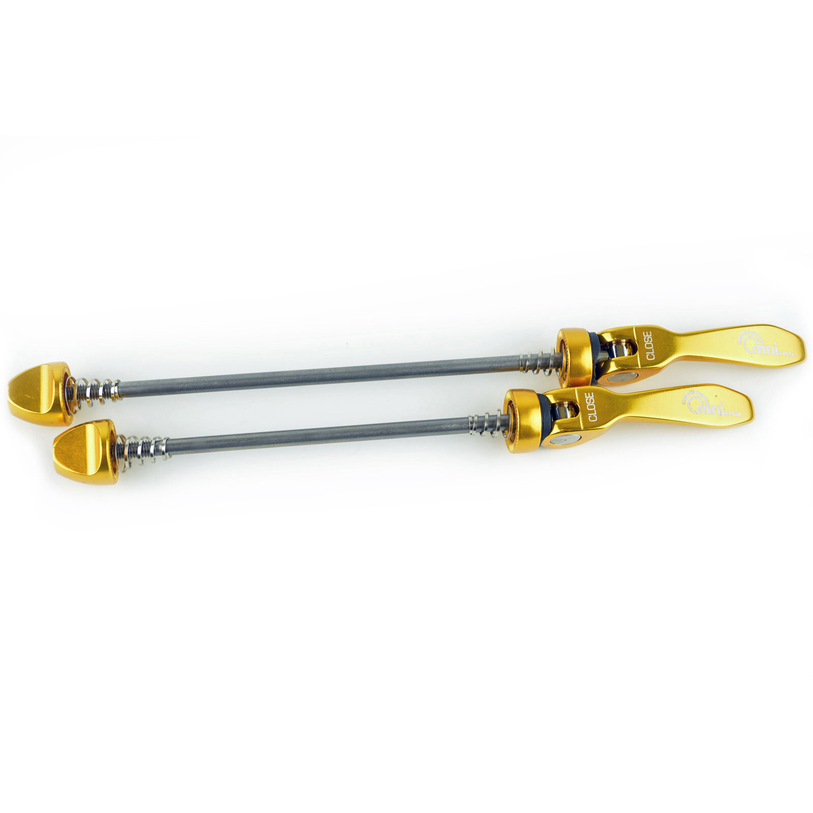OMNI Racer Quick Release Road Mountain Bicycle Wheel Skewers Stainless: GOLD