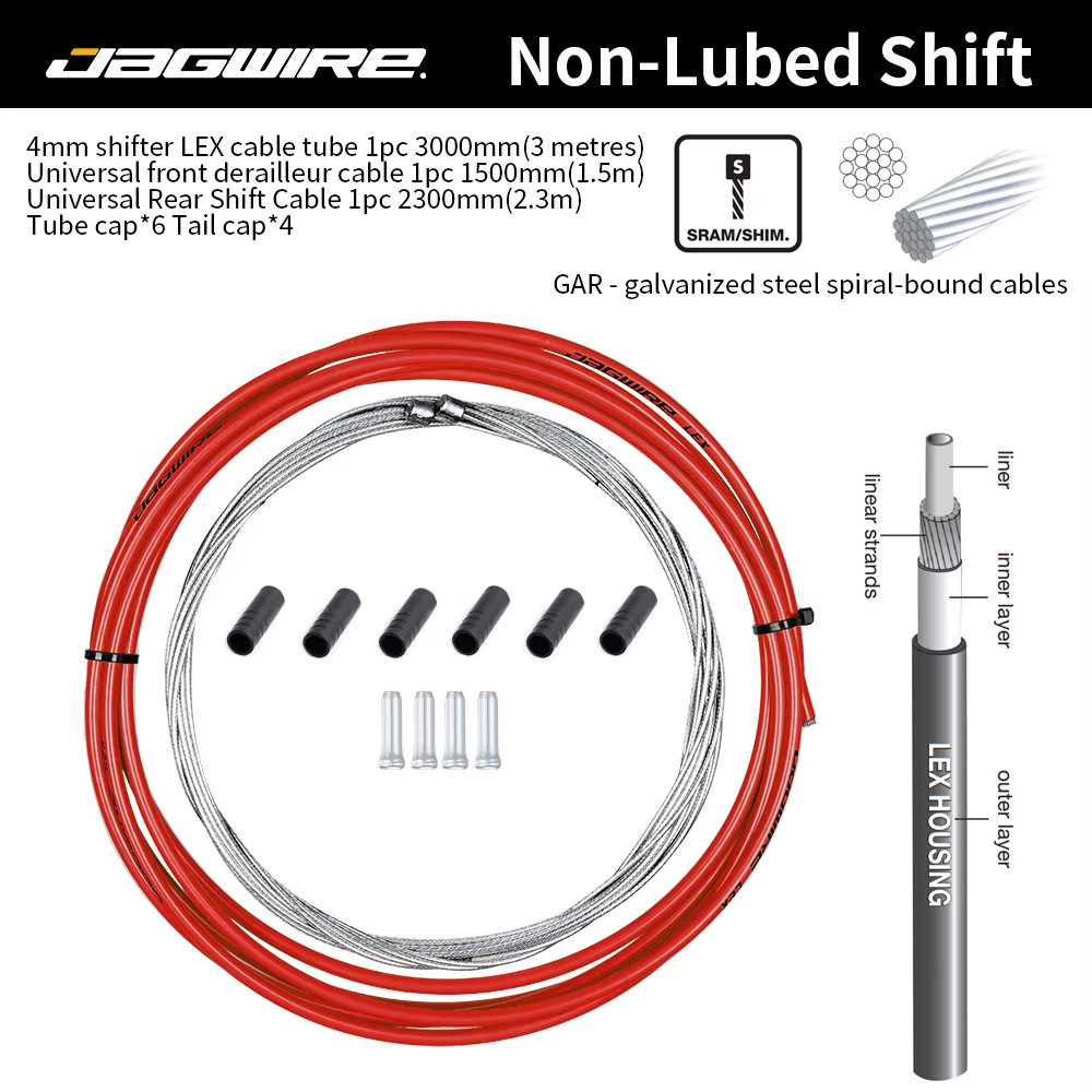 JAGWIRE 2-3Meters MTB Road Bike Bicycle Derailleur Weaving Housing Tube Shifting