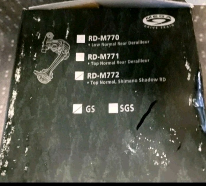 NEW….Shimano xt… 772 shadow rear Derailleur (9 speed)