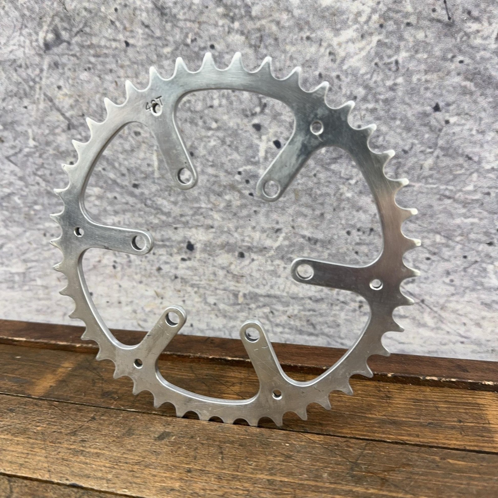 Vintage TA 48T Chainring 80 BCD 5-Arm Silver Aluminum Bike Outer 48 Tooth