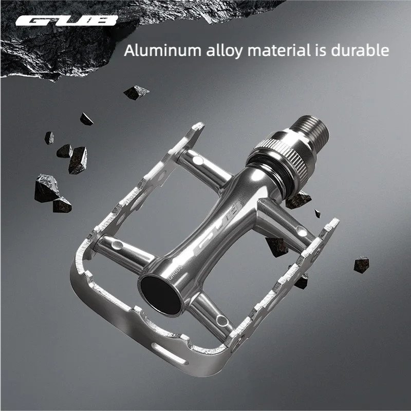 2 DU Aluminum Alloy Quick Release Bike Pedal for Folding MTB Bicycle Steel Axle