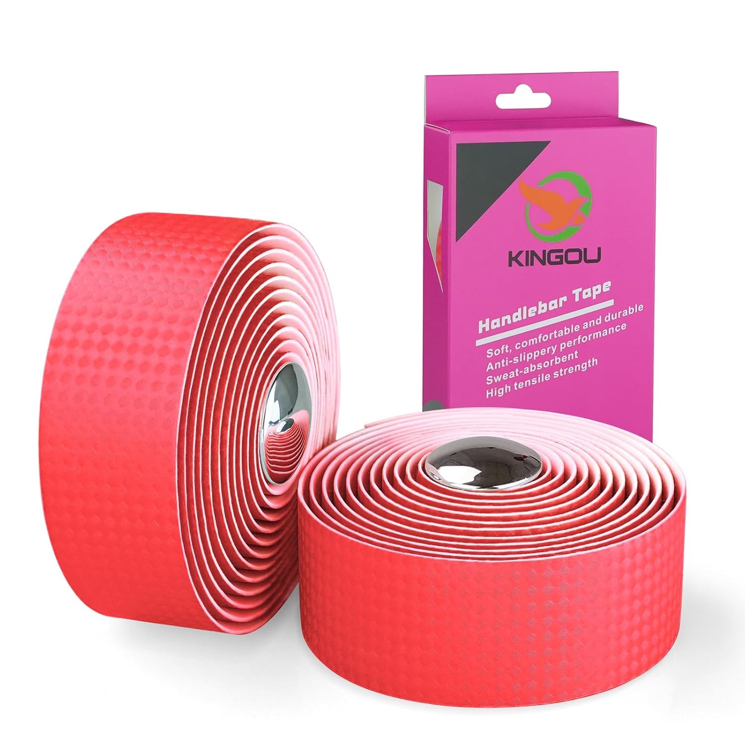 Carbon Fiber Road Bike Handlebar Tape PU Leather Wrap 2PCS Bike Grip Wrap Set
