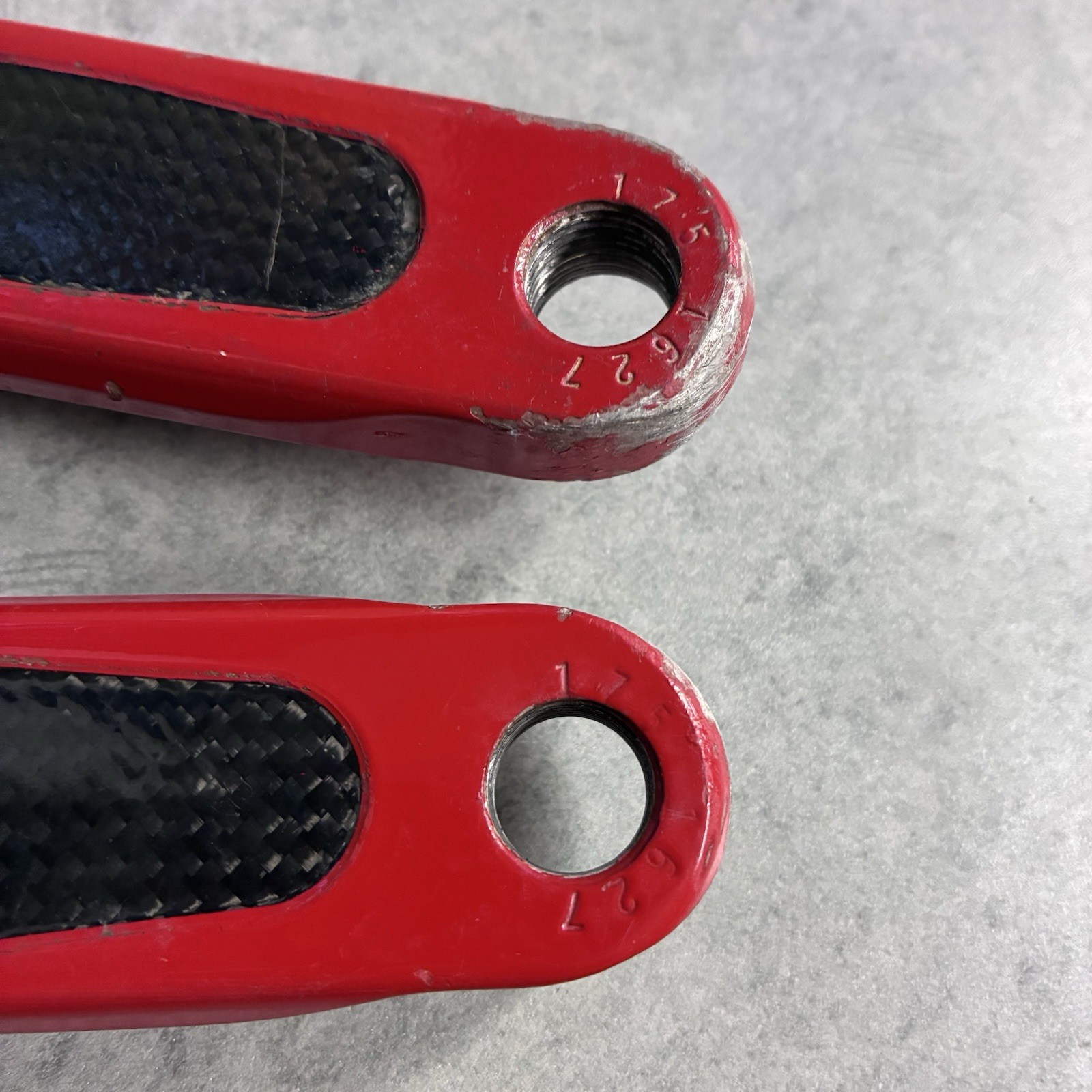 Vintage Red Race Face Next Crank Arm Set 175mm ISIS 94/58mm BCD Carbon Turbine