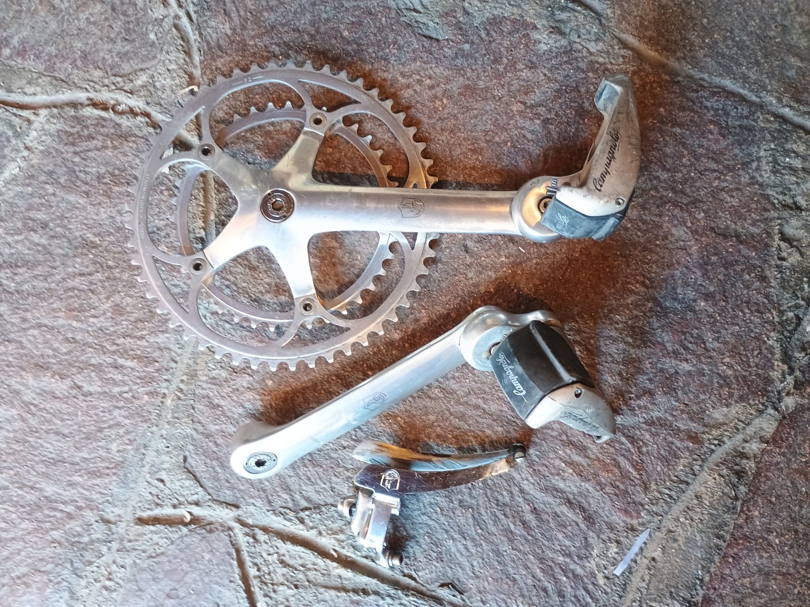 No Reserve Vintage Crankset Campagnolo C Record Crankset 172.5mm 52/39+ FD Etc