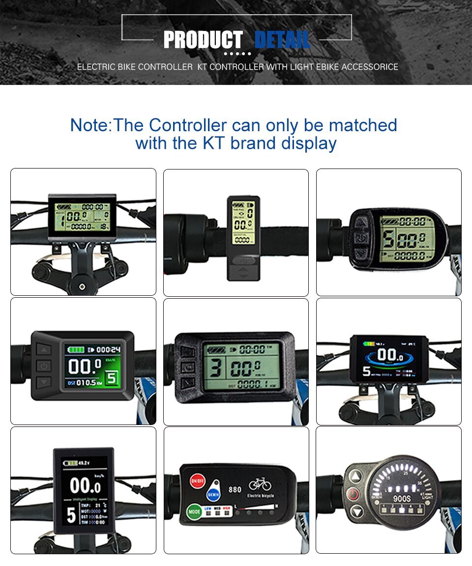 Electric Bike Controller 24V 36V 48V 250W-1500W Squarewave Controller