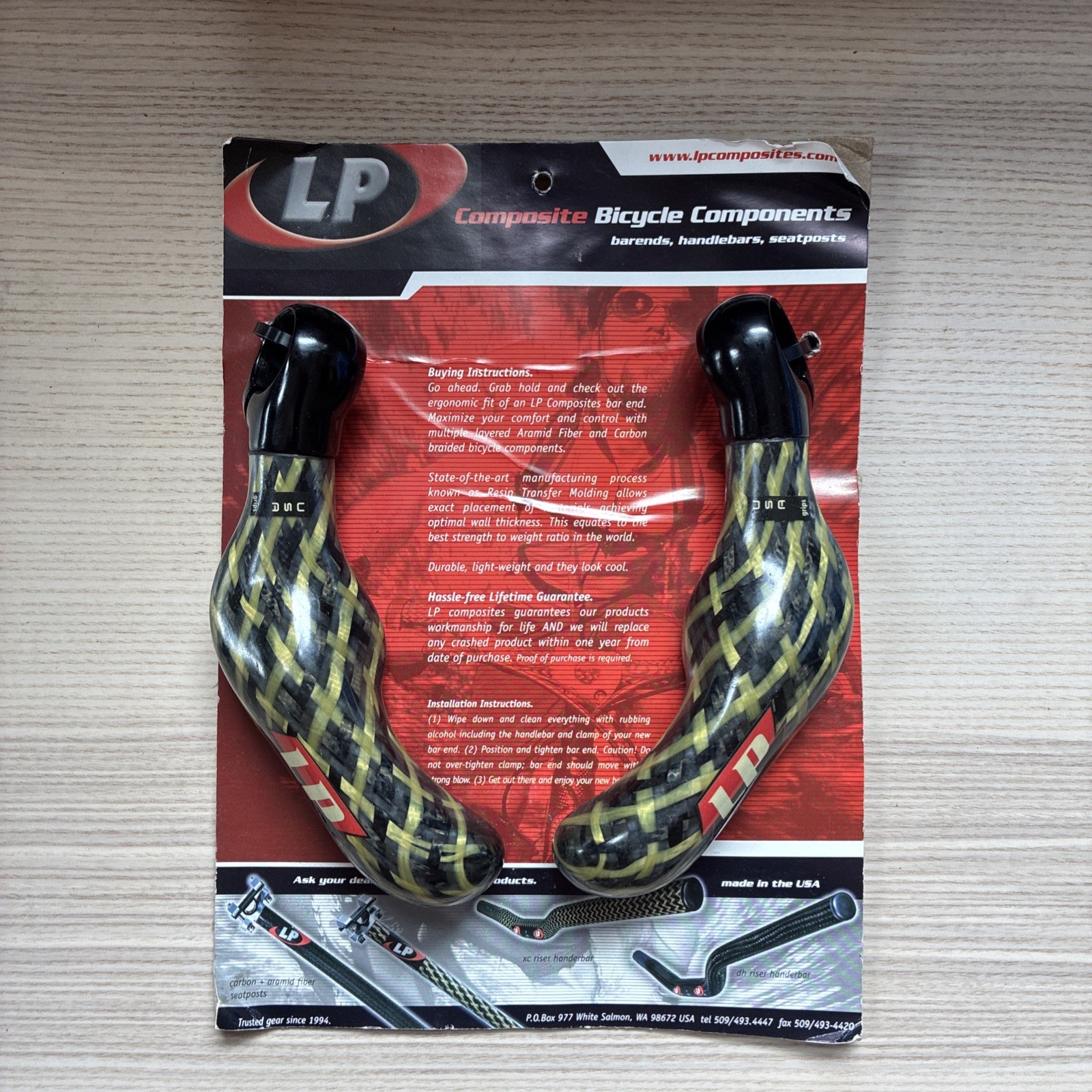 LP Carbon Bar Ends New Made In The USA Vintage Mtn Mtb