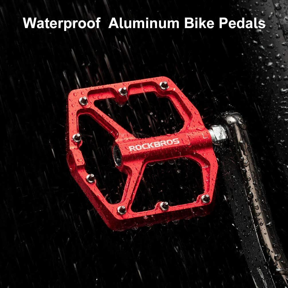 ROCKBROS MTB Bike Platform Pedals Aluminum Bicycle Cycling Sealed Bearing Pedals