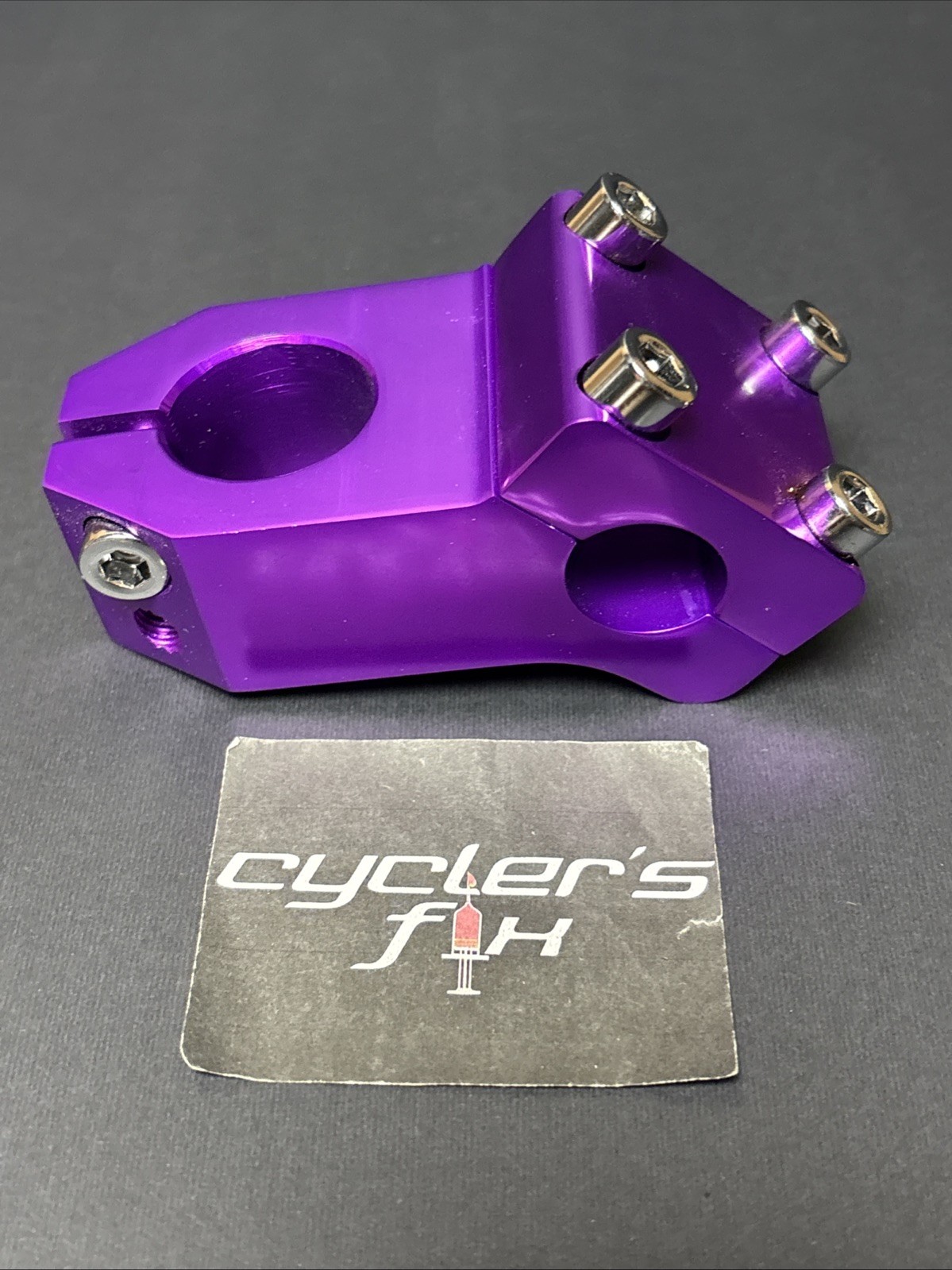 Anodized Purple Bmx 1 1/8” Threadless Alloy 22.2mm Top Load Stem Bike Freestyle