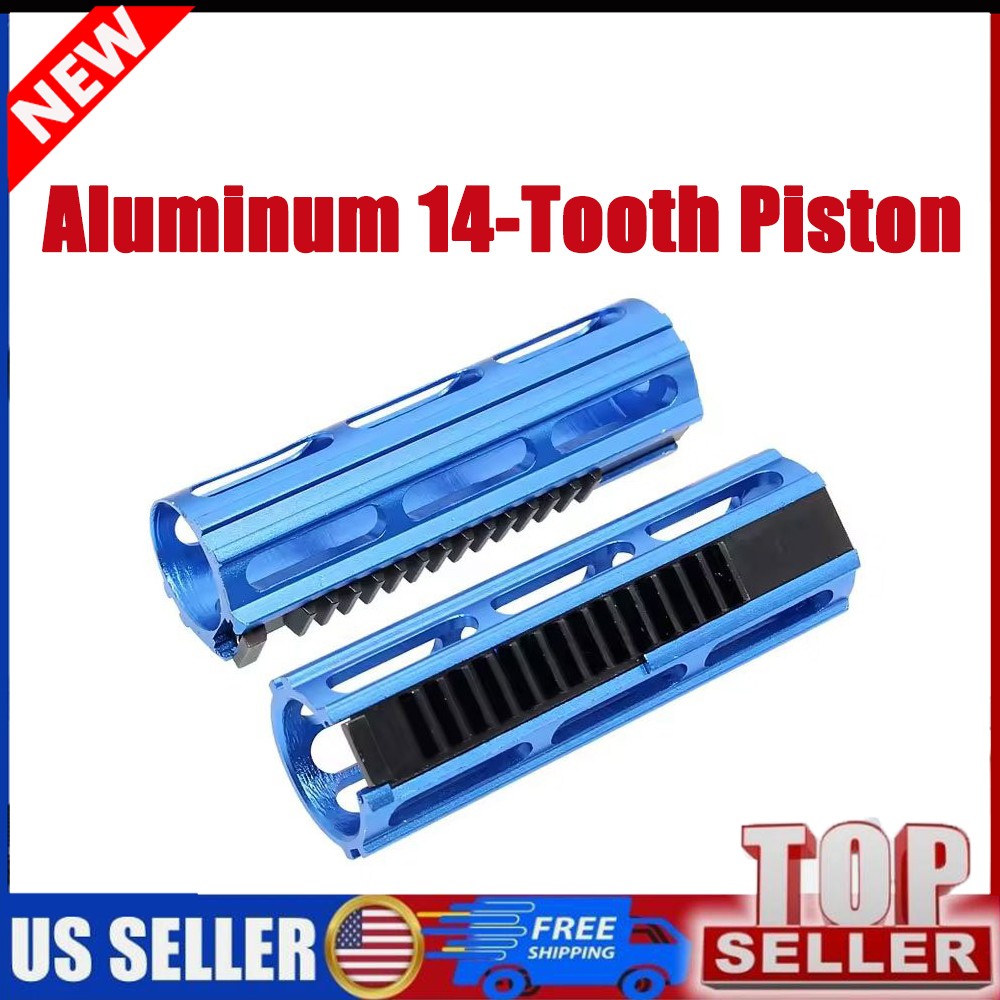 CNC-Machined Aluminum 14-Tooth Piston,SHS Steel-Cut Tooth Metal Ladder High-Flow