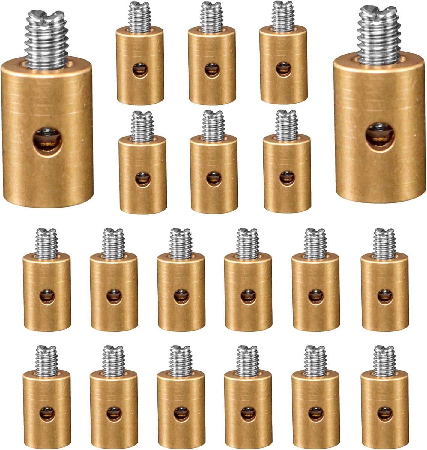 20PCS Solderless Cable Nipples Universal 6Mm Throttle & Brake Cable Ends
